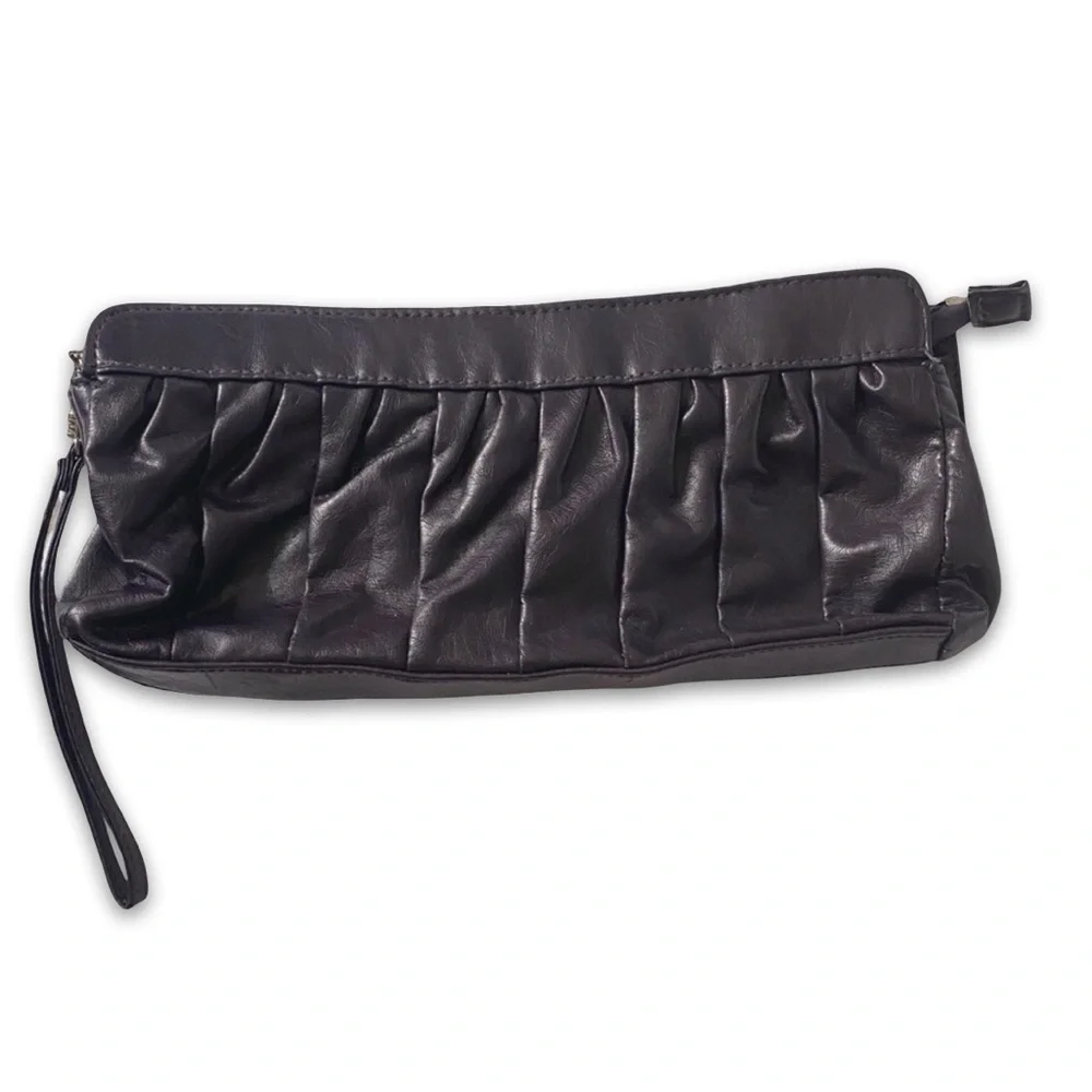 Chic Vintage Dark Purple Evening Leather Clutch